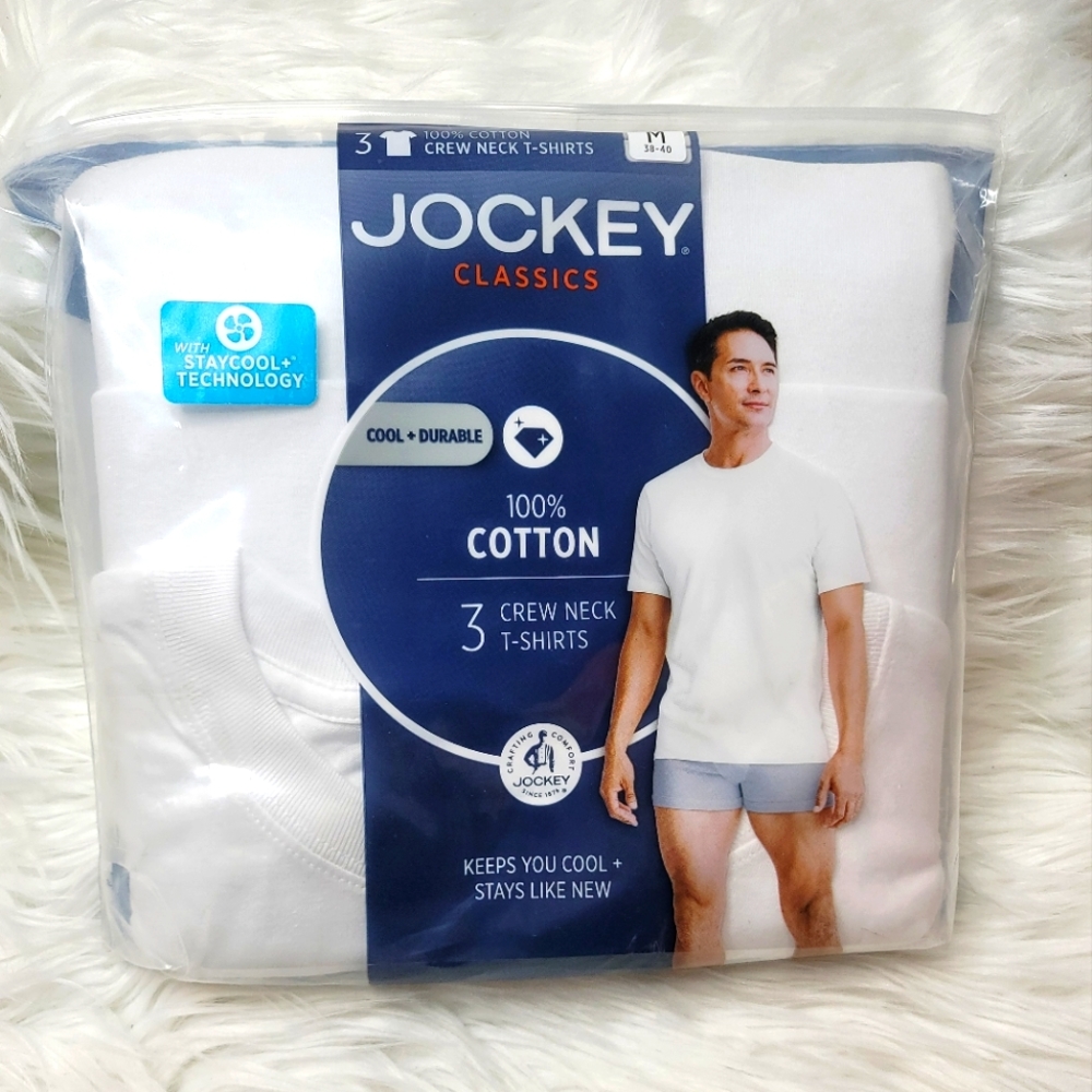 Jockey 3 Pack Cotton Stretch crew T-Shirts